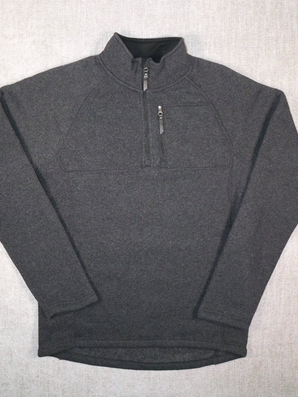Smartwool Men's Echo Lake Half Zip Recycled Wool Pullover Sweater Medium, Gray